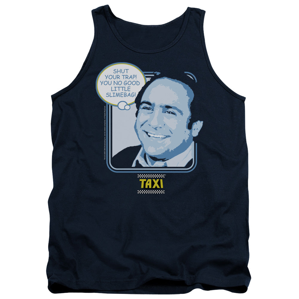 Taxi Shut Your Trap Mens Tank Top Shirt Navy