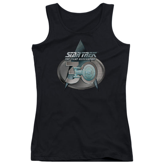 Star Trek Tng 30 Logo Womens Tank Top Shirt Black