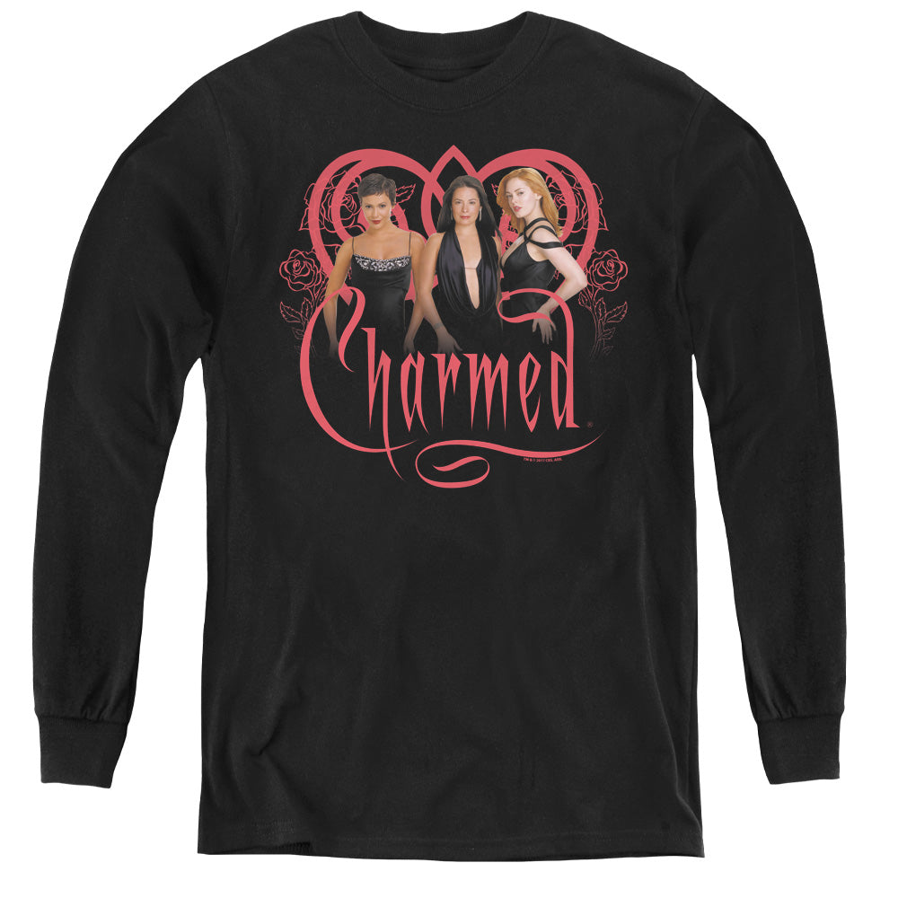 Charmed Charmed Girls Long Sleeve Kids Youth T Shirt Black Officially Licensed