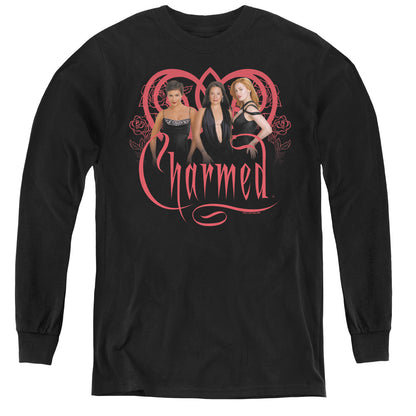Charmed Charmed Girls Long Sleeve Kids Youth T Shirt Black Officially Licensed