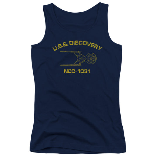 Star Trek Discovery Discovery Athletic Womens Tank Top Shirt Navy