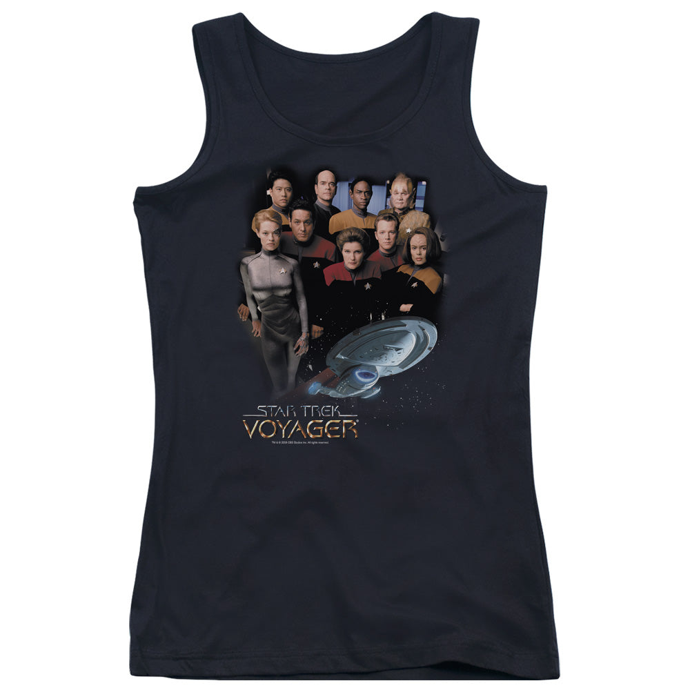 Star Trek Voyager Crew Womens Tank Top Shirt Black