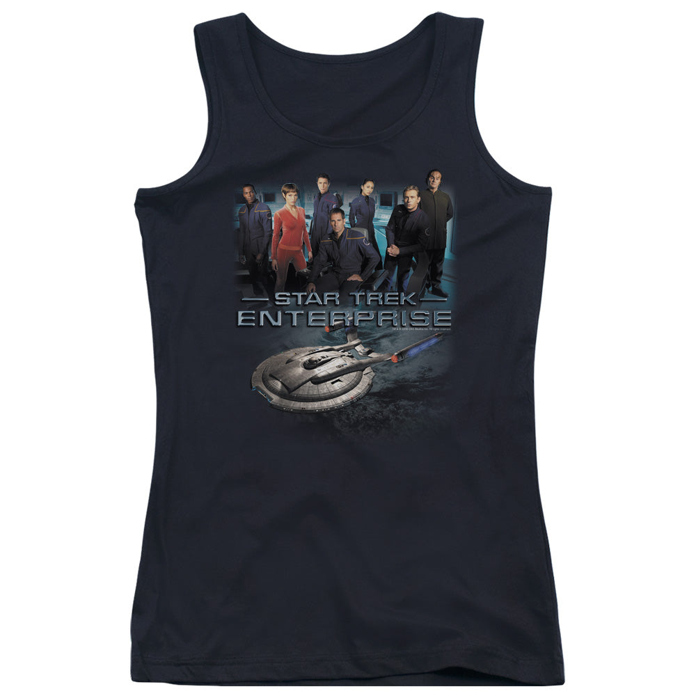 Star Trek Enterprise Crew Womens Tank Top Shirt Black