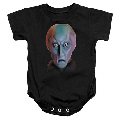 Star Trek Balok Head Infant Baby Snapsuit Black