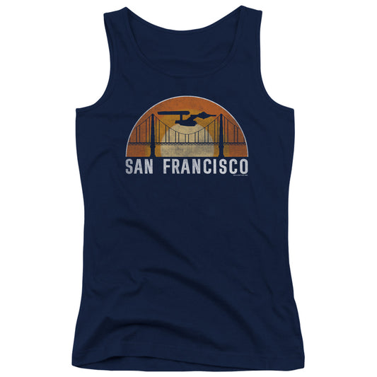 Star Trek San Francisco Trek Womens Tank Top Shirt Navy