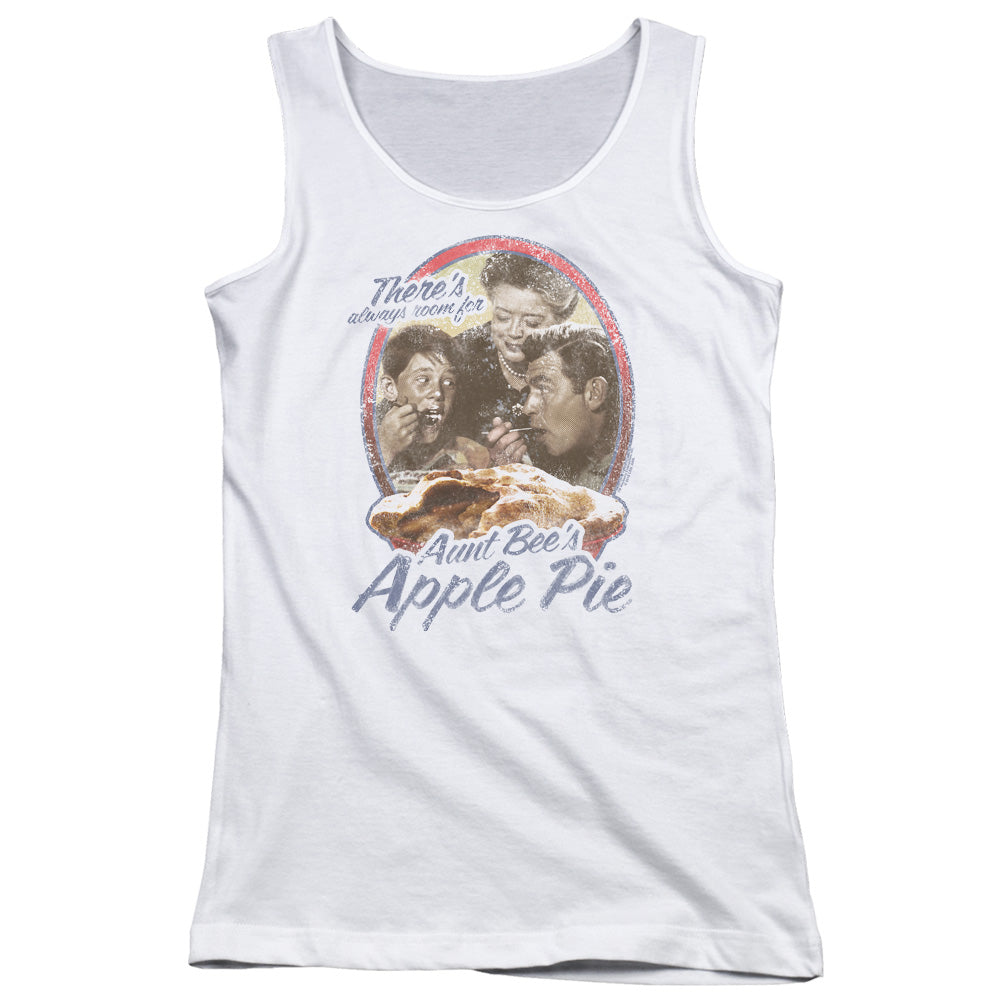 Andy Griffith Apple Pie Womens Tank Top Shirt White