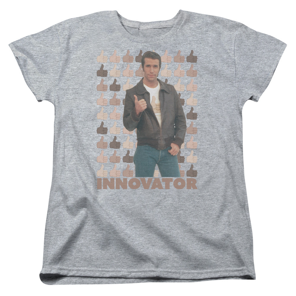 Happy Days Innovator Womens T Shirt Athletic Heather Officially Licensed