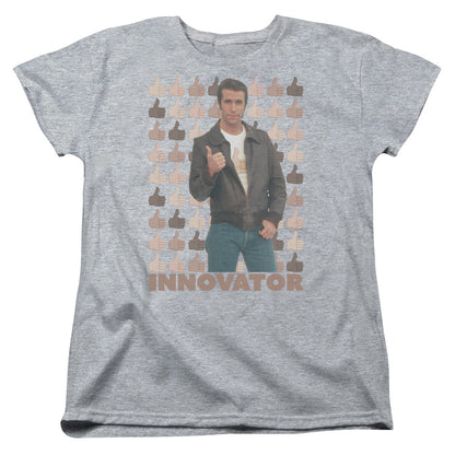Happy Days Innovator Womens T Shirt Athletic Heather Officially Licensed