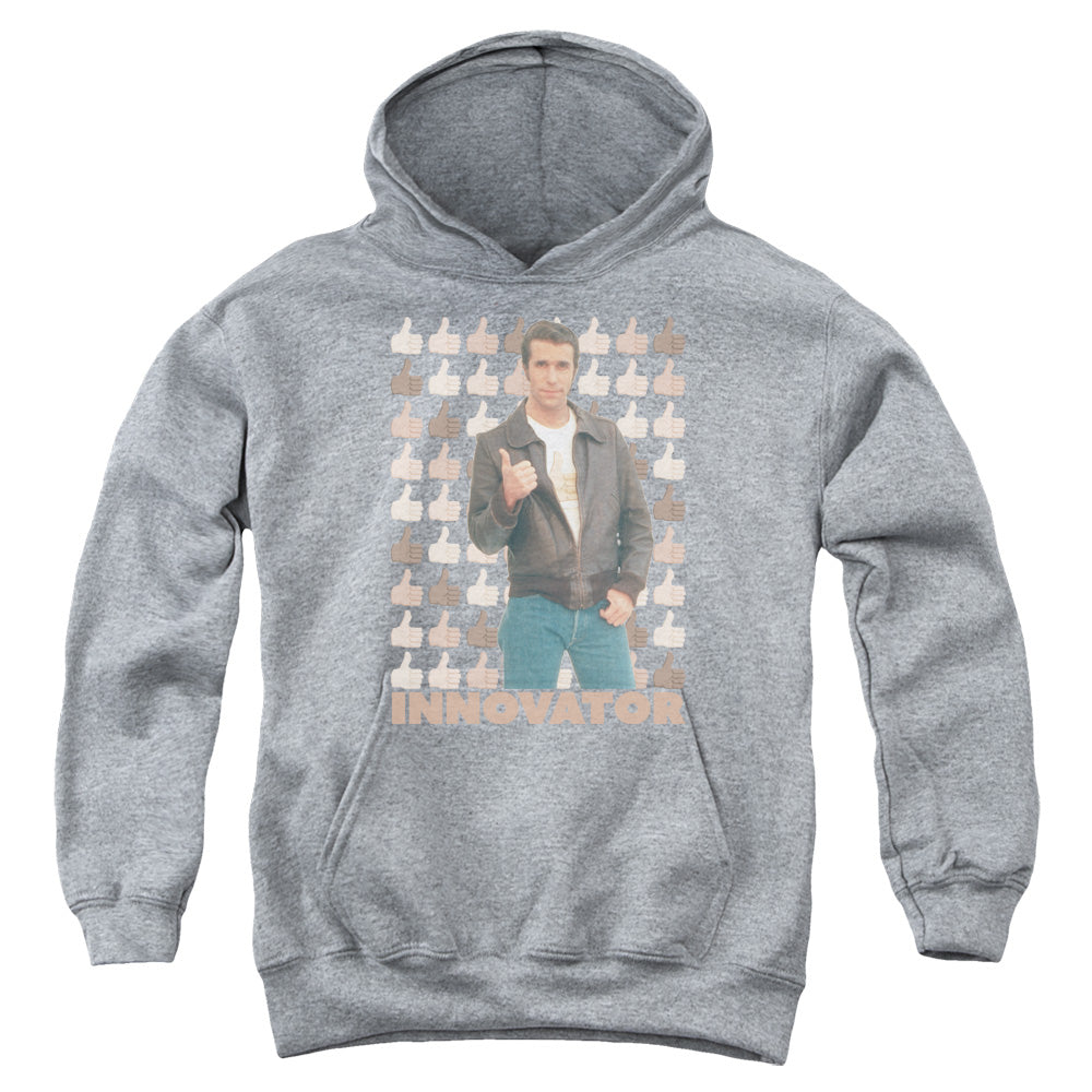 Happy Days Innovator Kids Youth Hoodie Athletic Heather Officially Licensed