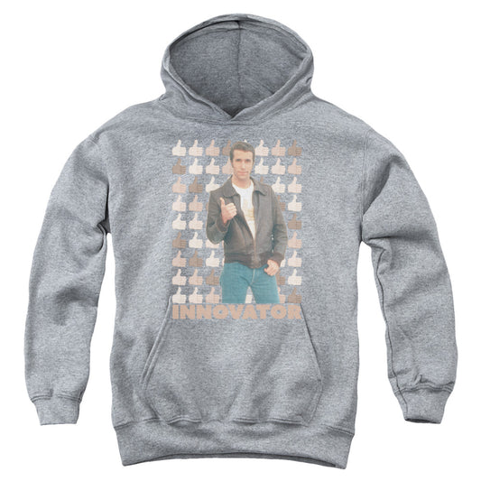 Happy Days Innovator Kids Youth Hoodie Athletic Heather Officially Licensed