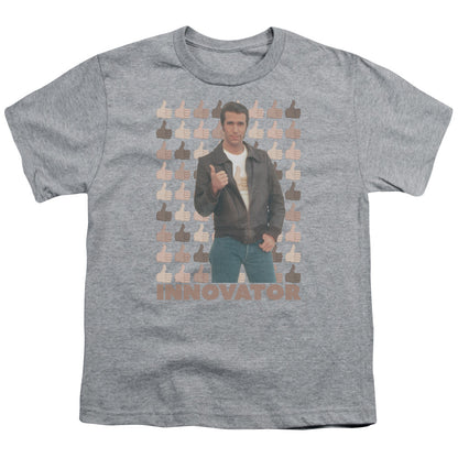 Happy Days Innovator Kids Youth T Shirt Athletic Heather Officially Licensed