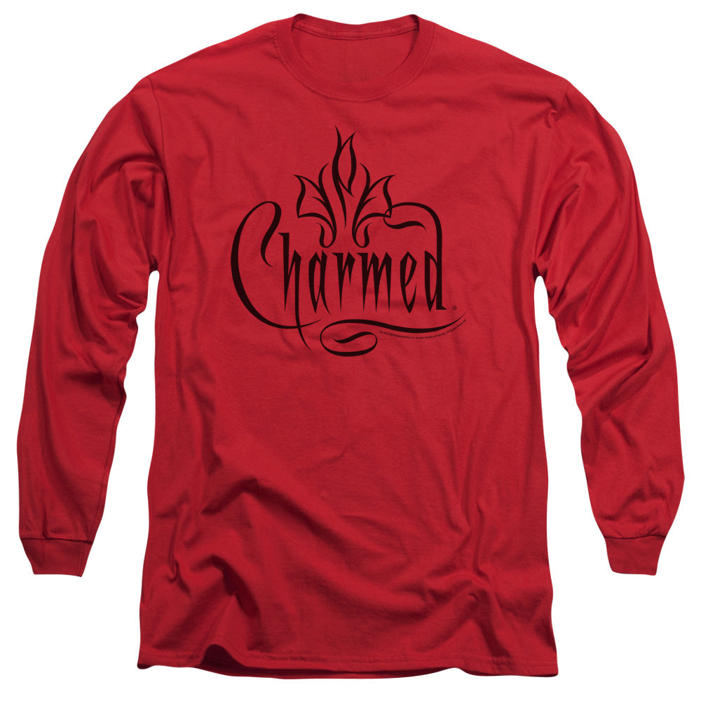 Charmed Charmed Logo Mens Long Sleeve Shirt Red Officially Licensed Officially Licensed