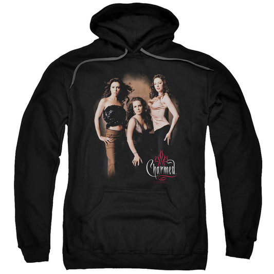 Charmed Three Hot Witches Mens Hoodie Black Officially Licensed