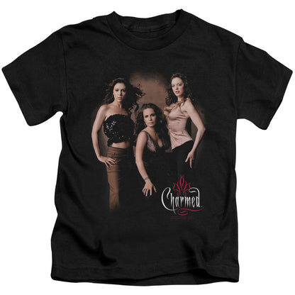 Charmed Three Hot Witches Juvenile Kids Youth T Shirt Black Officially Licensed