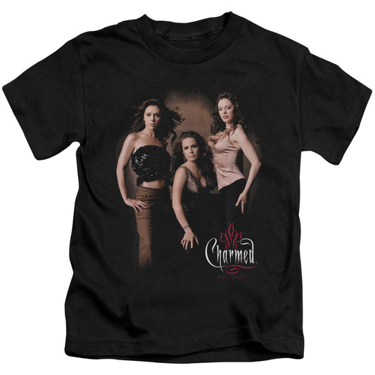 Charmed Three Hot Witches Juvenile Kids Youth T Shirt Black Officially Licensed