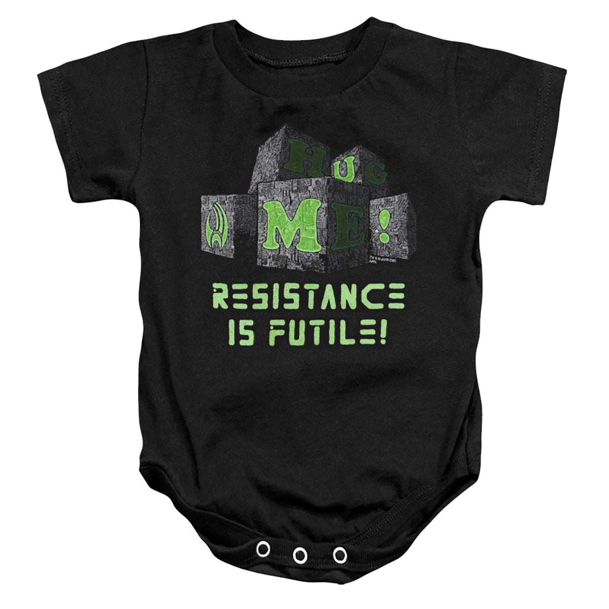 Star Trek Borg Blocks Infant Baby Snapsuit Black