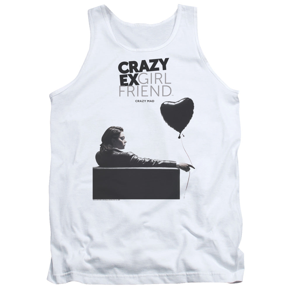 Crazy Ex Girlfriend Crazy Mad Mens Tank Top Shirt White