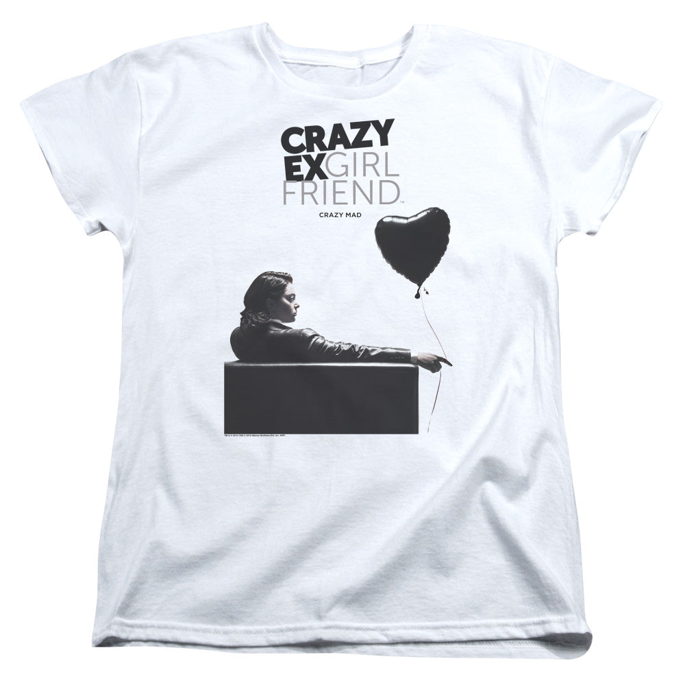 Crazy Ex Girlfriend Crazy Mad Womens T Shirt White Officially Licensed