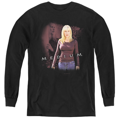 Medium Medium Long Sleeve Kids Youth T Shirt Black Officially Licensed