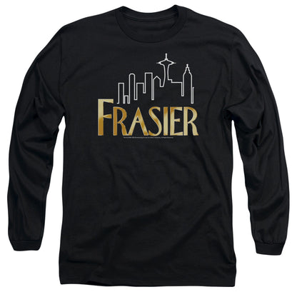 Frasier Frasier Logo Mens Long Sleeve Shirt Black Officially Licensed Officially Licensed