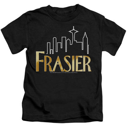 Frasier Frasier Logo Juvenile Kids Youth T Shirt Black Officially Licensed