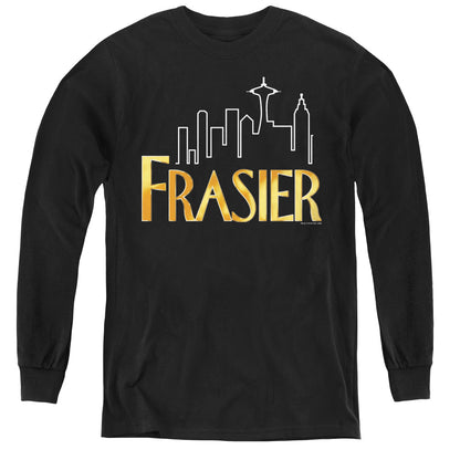 Frasier Frasier Logo Long Sleeve Kids Youth T Shirt Black Officially Licensed
