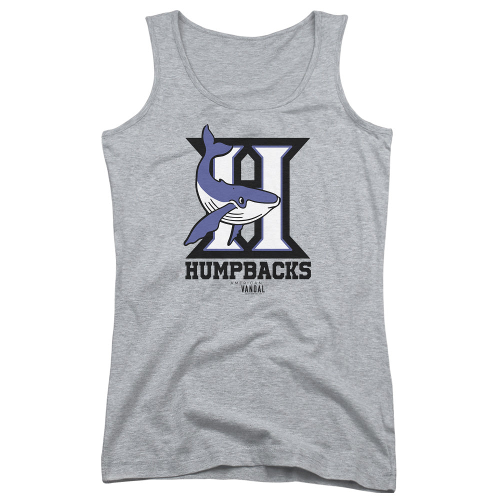 American Vandal Humpbacks Womens Tank Top Shirt Athletic Heather