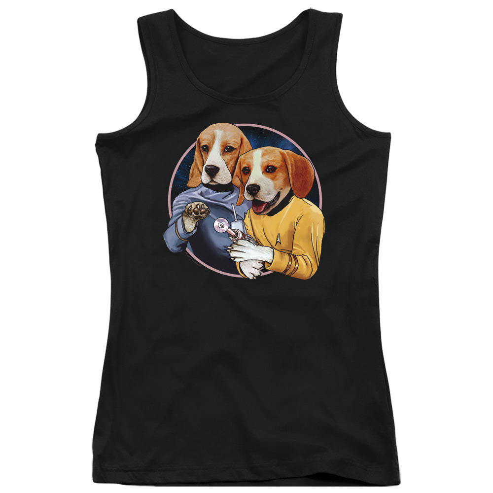 Star Trek Trek Dogs Womens Tank Top Shirt Black