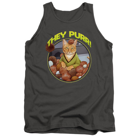 Star Trek The Purr Mens Tank Top Shirt Charcoal