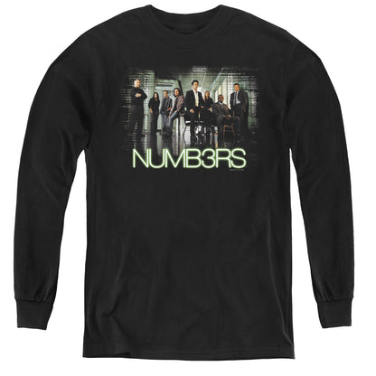 Numb3rs Numbers Cast Long Sleeve Kids Youth T Shirt Black Officially Licensed