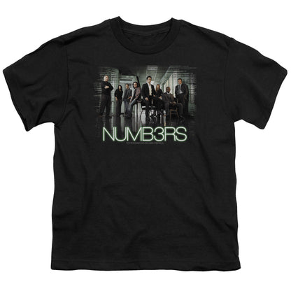 Numb3rs Numbers Cast Kids Youth T Shirt Black Officially Licensed