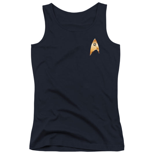 Star Trek Discovery Operations Badge Womens Tank Top Shirt Navy