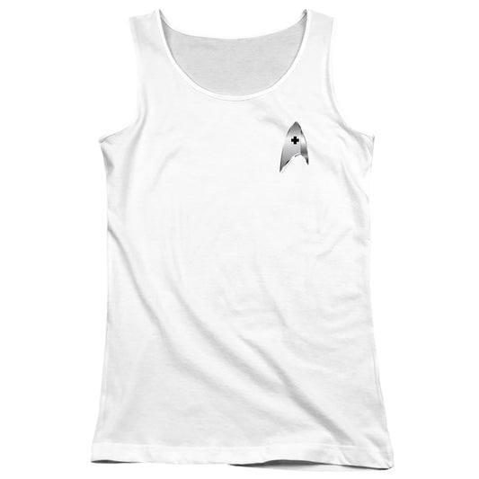 Star Trek Discovery Medical Badge Womens Tank Top Shirt White