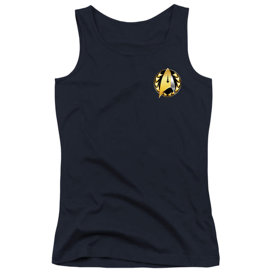 Star Trek Discovery Admiral Badge Womens Tank Top Shirt Navy