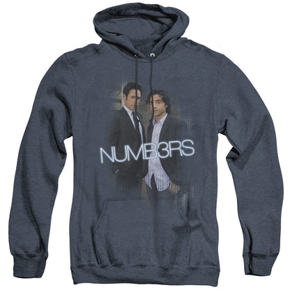 Numb3Rs Don & Charlie Mens Heather Hoodie Navy Officially Licensed