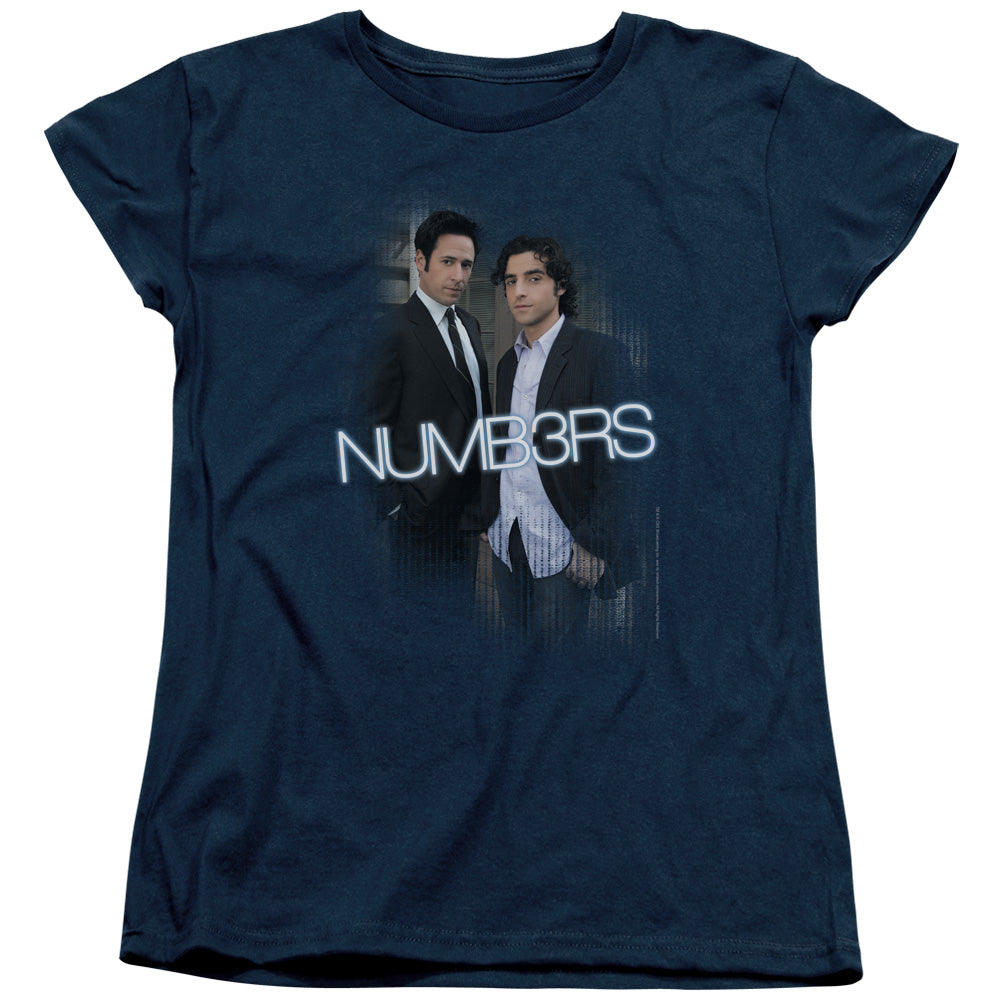 Numb3rs Don & Charlie Womens T Shirt Navy Officially Licensed