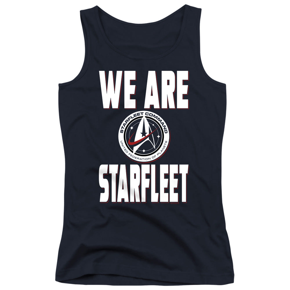 Star Trek Discovery We Are Starfleet Womens Tank Top Shirt Navy