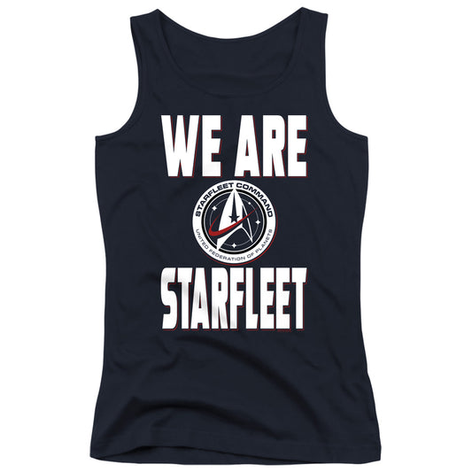 Star Trek Discovery We Are Starfleet Womens Tank Top Shirt Navy