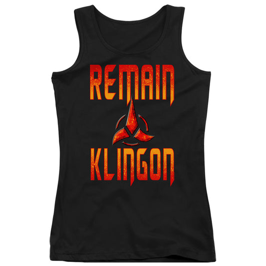 Star Trek Discovery Remain Klingon Womens Tank Top Shirt Black