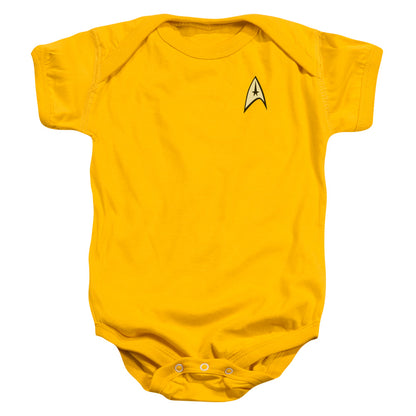 Star Trek Command Uniform Infant Baby Snapsuit Gold