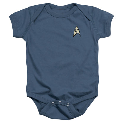 Star Trek Science Uniform Infant Baby Snapsuit Indigo