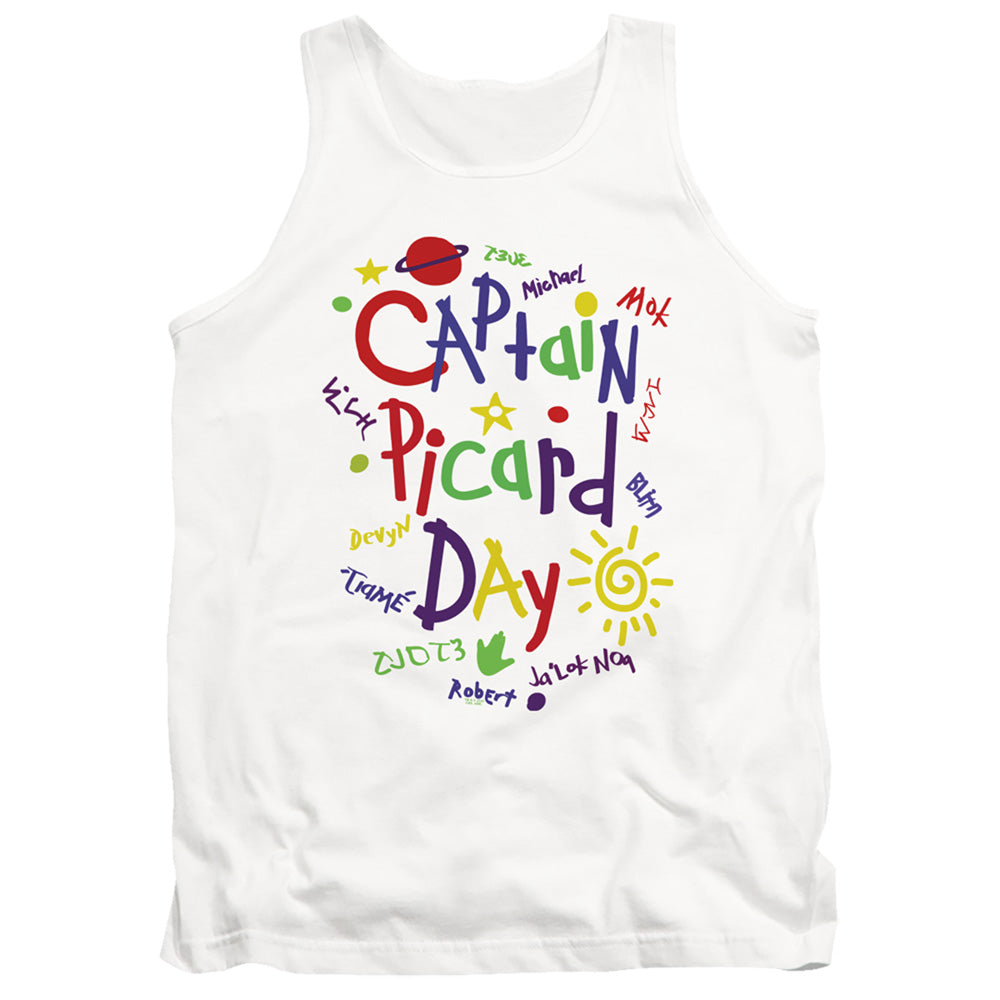 Star Trek Picard Picard Day Mens Tank Top Shirt White