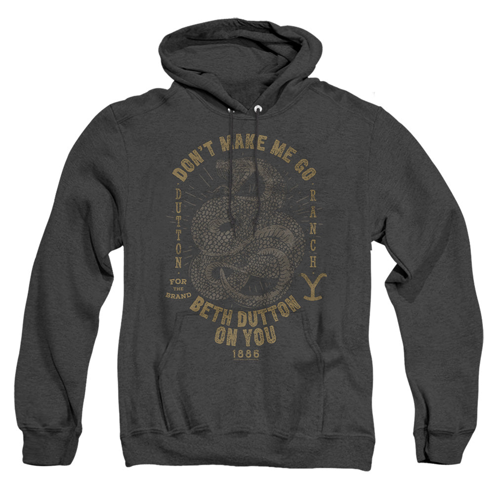 Yellowstone Beth Dutton Mens Heather Hoodie Black