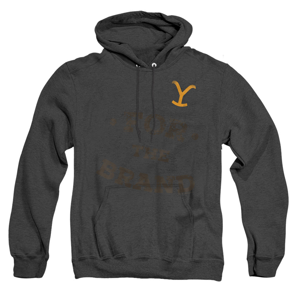 Yellowstone For The Brand Mens Heather Hoodie Black