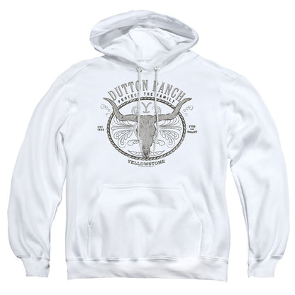 Yellowstone Dutton Ranch Mens Hoodie White