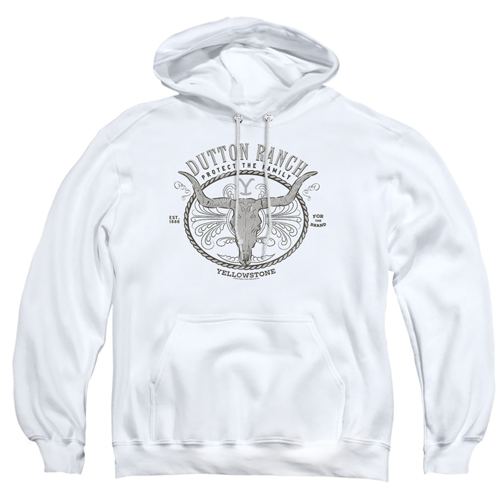 Yellowstone Dutton Ranch Mens Hoodie White