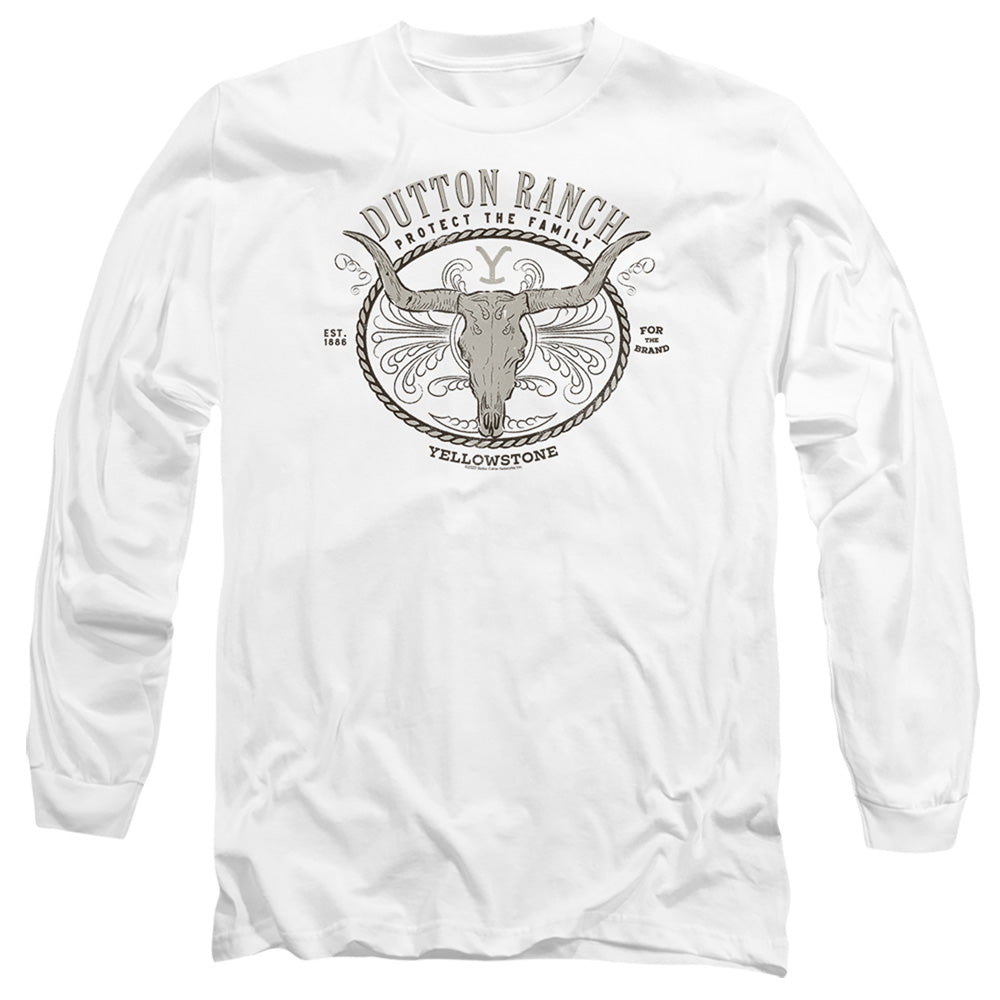 Yellowstone Dutton Ranch Mens Long Sleeve Shirt White