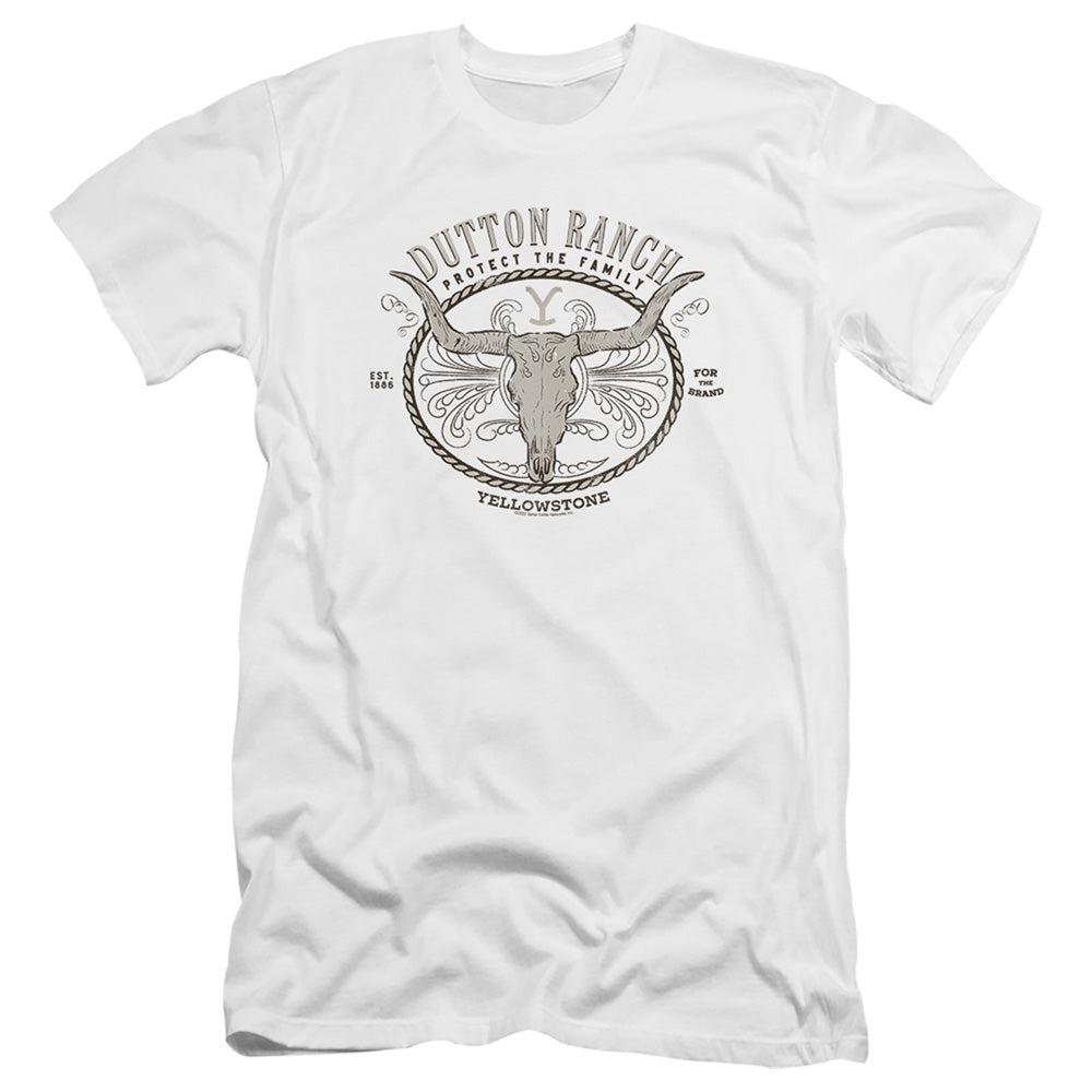 Yellowstone Dutton Ranch Slim Fit Mens T Shirt White