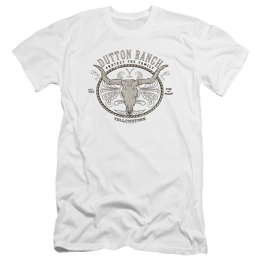 Yellowstone Dutton Ranch Slim Fit Mens T Shirt White