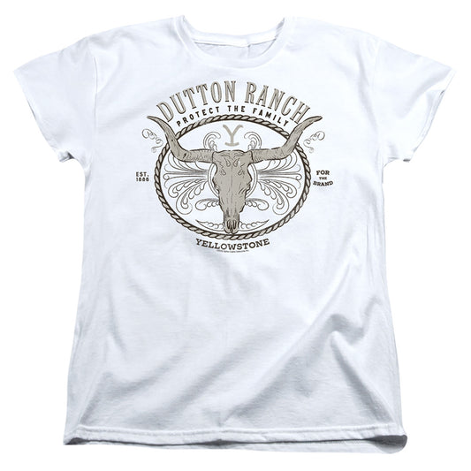 Yellowstone Dutton Ranch Womens T Shirt White